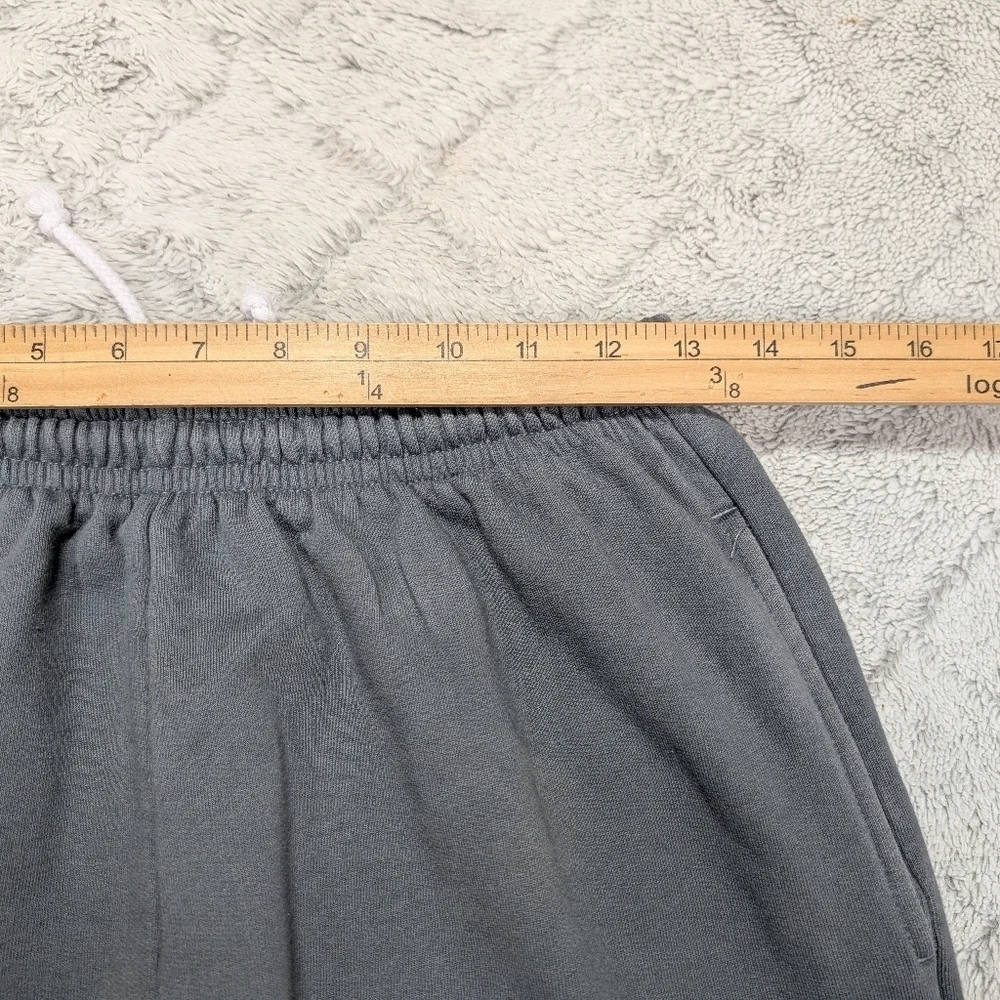 Mr Winston Sweatpants Womens M Gray Wide Leg Heavy Cotton Fleece Hi Rise